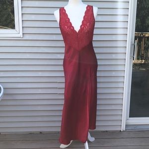 Victoria’s Secret Red lace and satin night gown